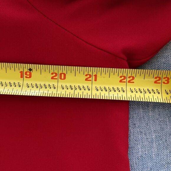 Chico’s red v-neck flutter sleeve blouse top size M - Picture 7 of 8